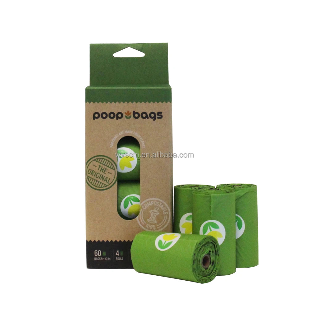 Hot Selling Pet Supplies Customized Eco Friendly Biodegradable Dog Poop Bags Corn Starch Waste Bag for Dog Cleaning